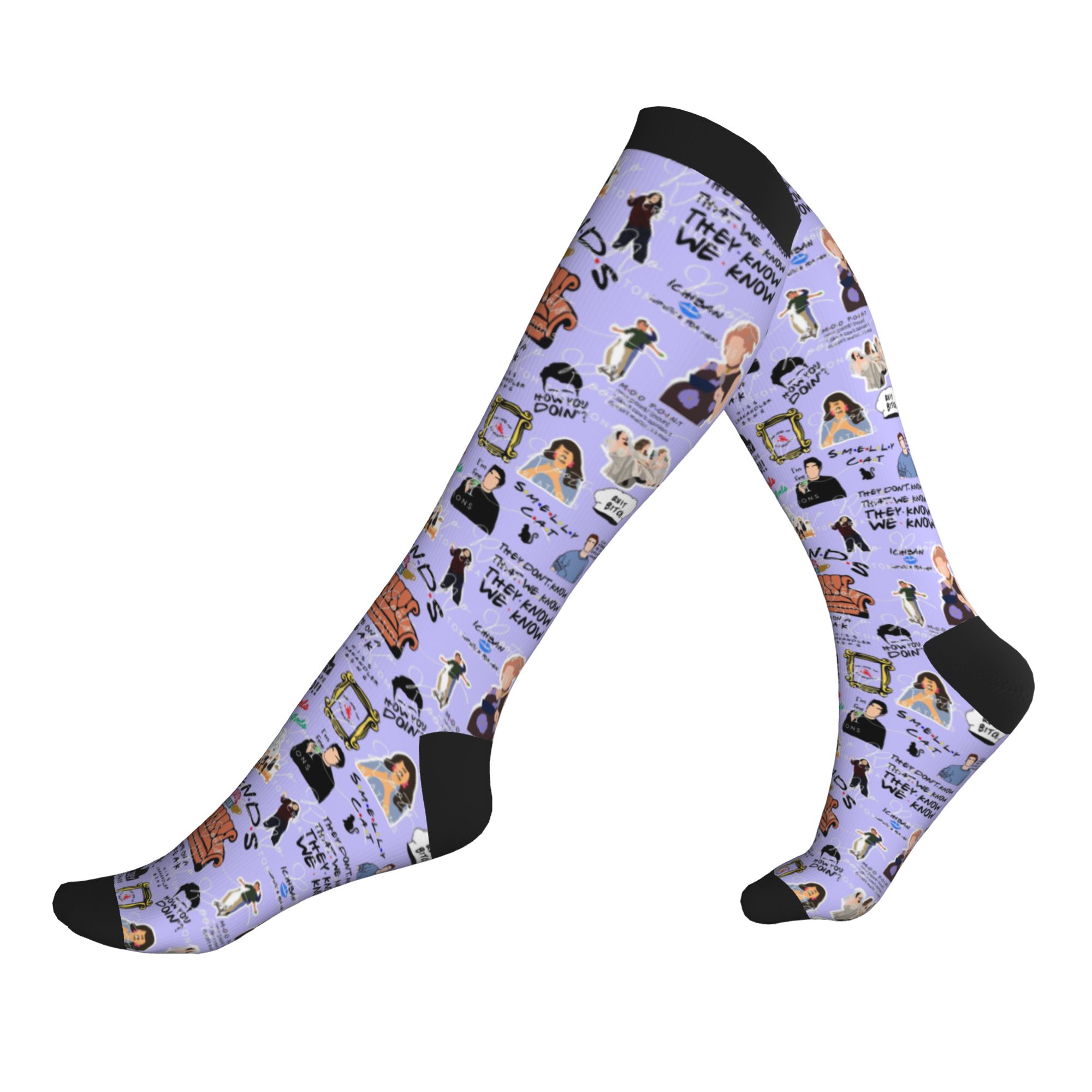 No Show Sock Women - เพื่อนๆ คลาสสิค ทีวีโชว์ ถุงเท้ากีฬาสำหรับผู้ชายผู้หญิง ถุงเท้าพิมพ์ลาย 3