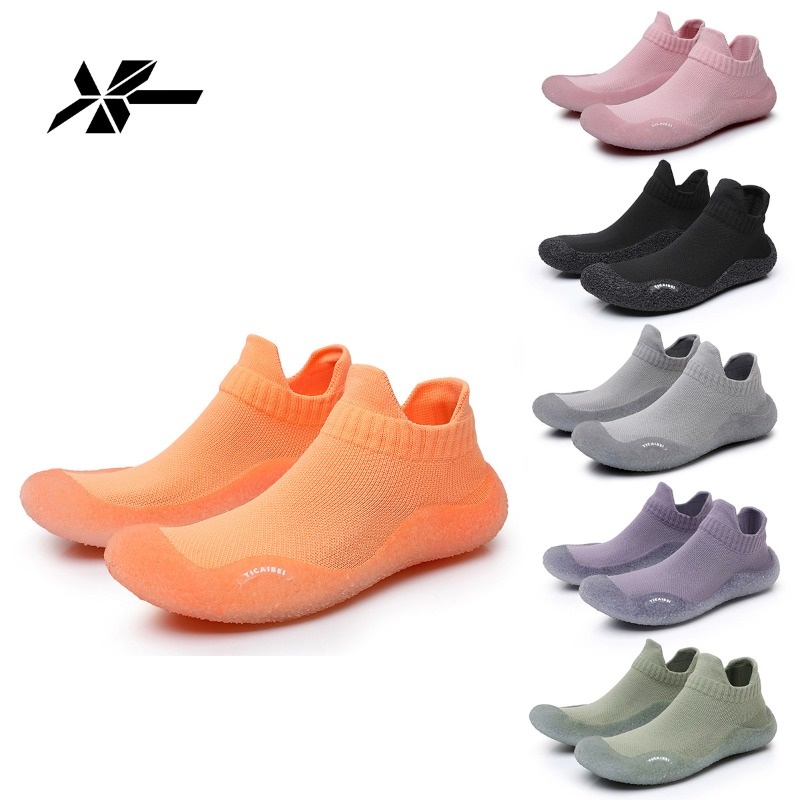 Grip Sock Yoga - รองเท้าชายหาดแห้งเร็วสำหรับผู้หญิงรุ่นใหม่, รองเท้ากันลื่นพื้นนุ่มสำหรับกิจกรรมกลางแจ้ง, รองเท้าลุยน้ำ, รองเท้าถุงเท้าสำหรับโยคะและฟิตเนสในร่ม