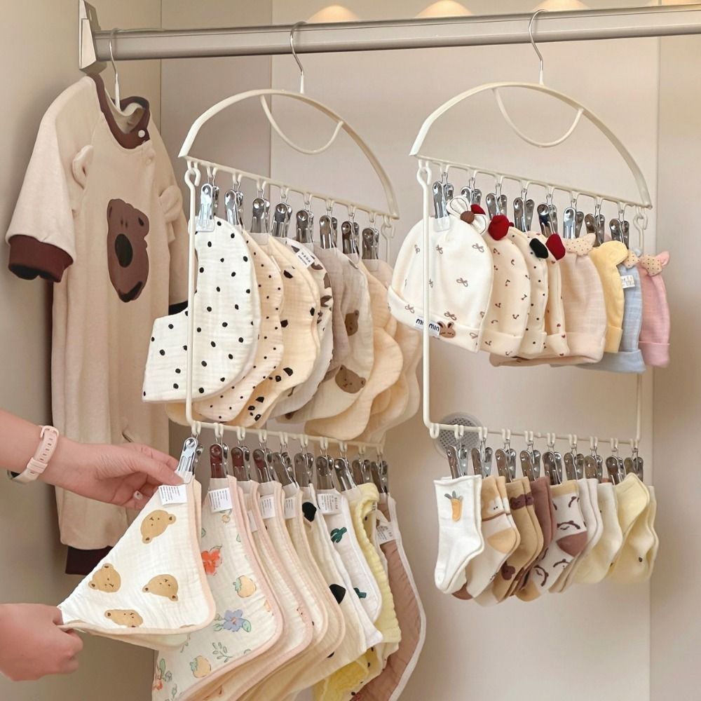 Sock Organizer Tray - ราวตากถุงเท้า 18 คลิปหนีบ ขนาดใหญ่ ทำจากสแตนเลส พร้อมคลิปหนีบกันลม