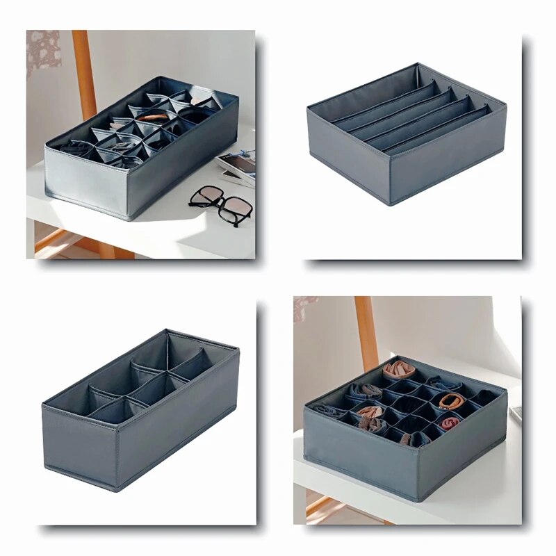 Sock Organizer Tray - 1 PC ผ้าชุดชั้นในกล่องเก็บลิ้นชักสําหรับตู้เสื้อผ้าองค์กรและจัดเก็บถุงเท้าชุดชั้นในและอื่นๆ