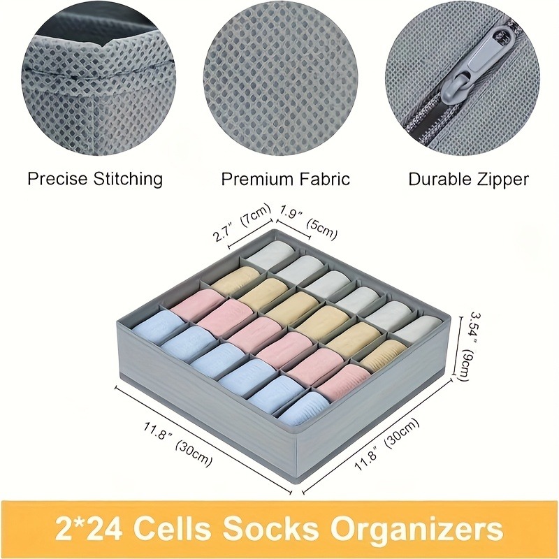 กล่องจัดระเบียบถุงเท้าและชุดชั - Sock Organizer Tray บทวิจารณ์และราคา