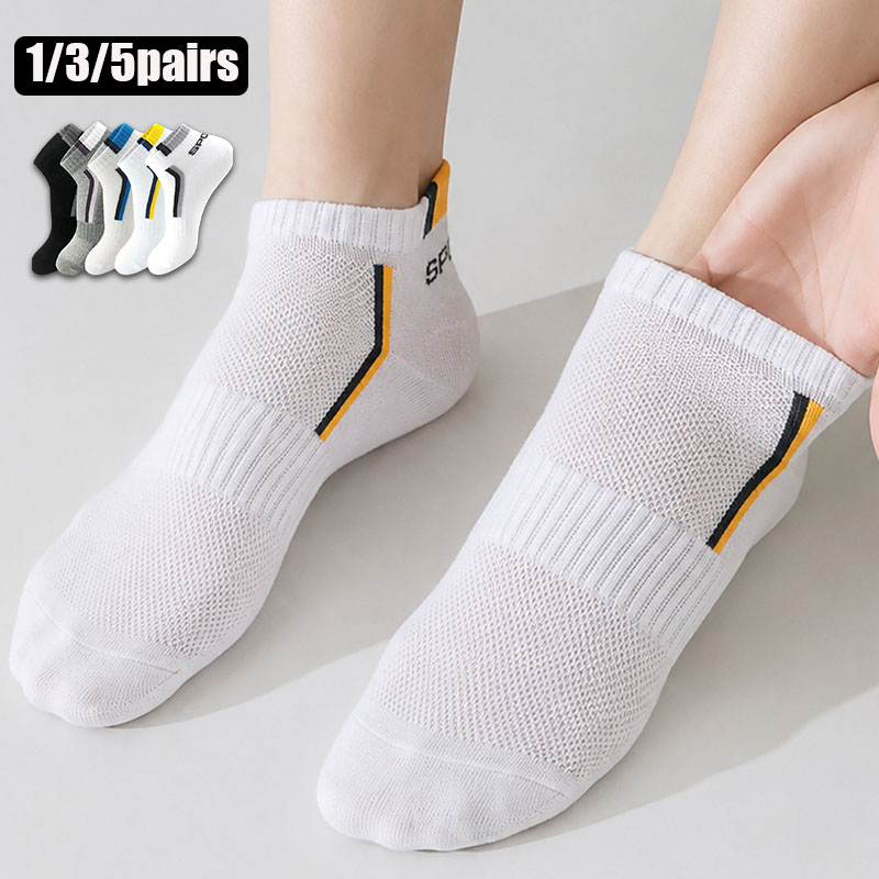 1/3/5 คู่ ถุงเท้ากีฬาข้อสั้นแบ - No Show Sock Women บทวิจารณ์และราคา