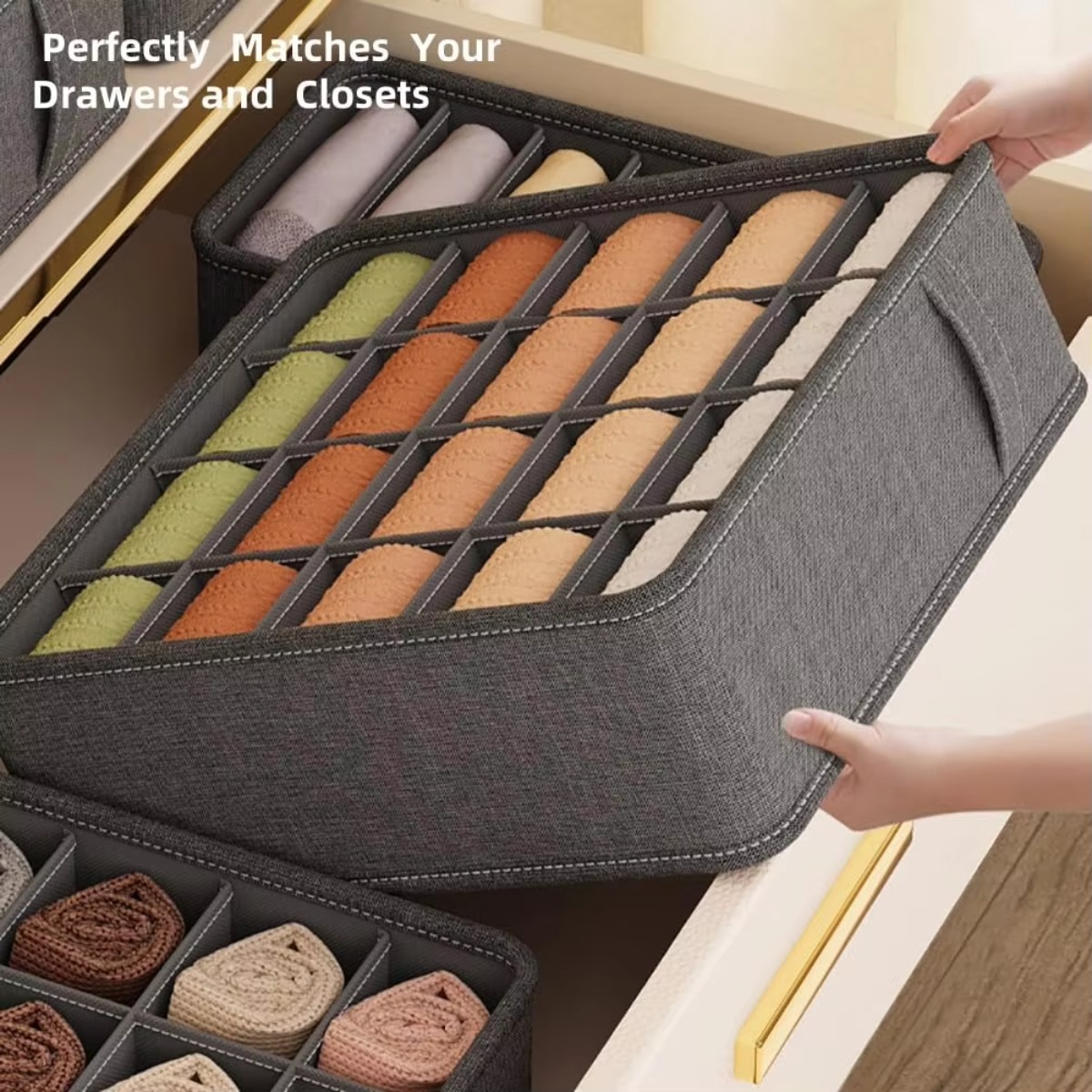 กล่องเก็บของผ้าแบบพับได้สำหรับ - Sock Organizer Tray บทวิจารณ์และราคา