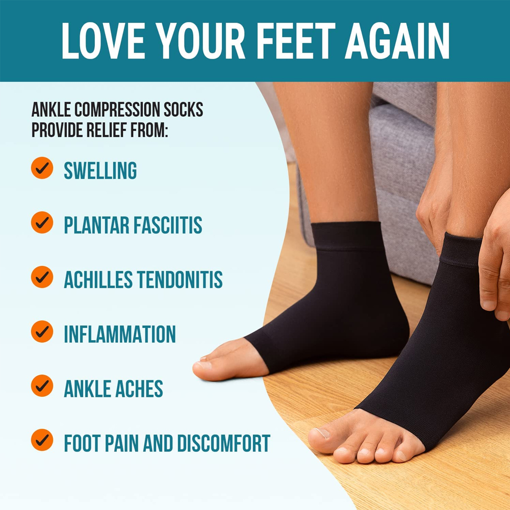 ถุงเท้านาโน1คู่ถุงเท้าเส้นประส - Ankle Brace Sock บทวิจารณ์และราคา