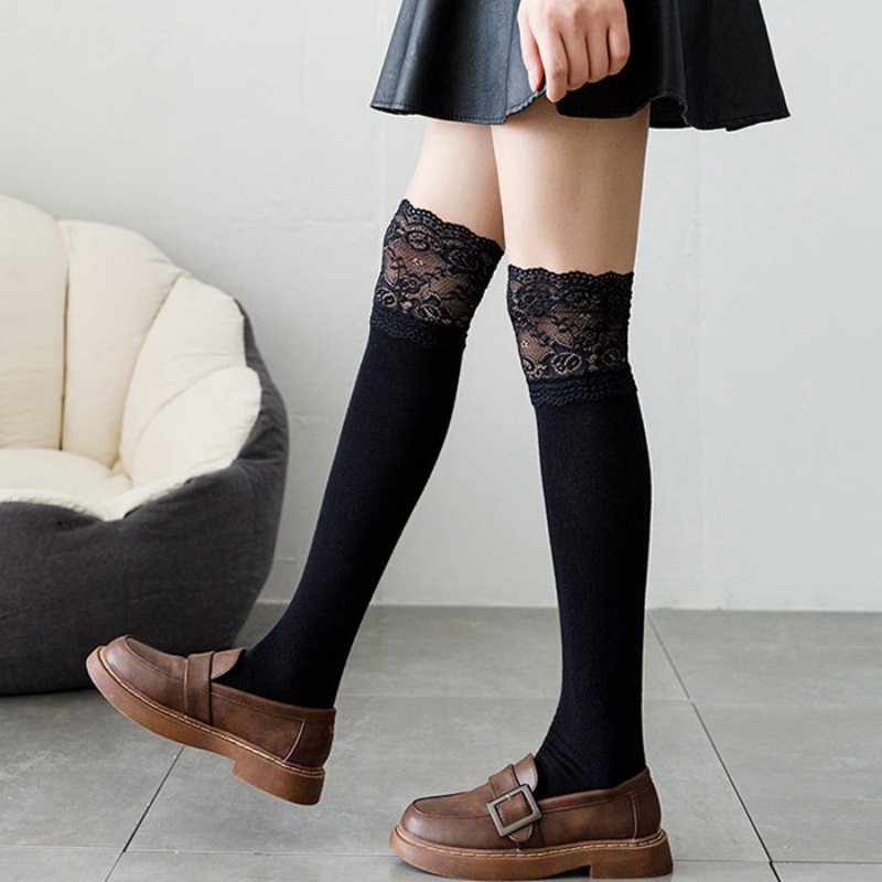 ถุงเท้าลูกไม้สีขาวสไตล์วินเทจส - Boot Sock Slouchy บทวิจารณ์และราคา