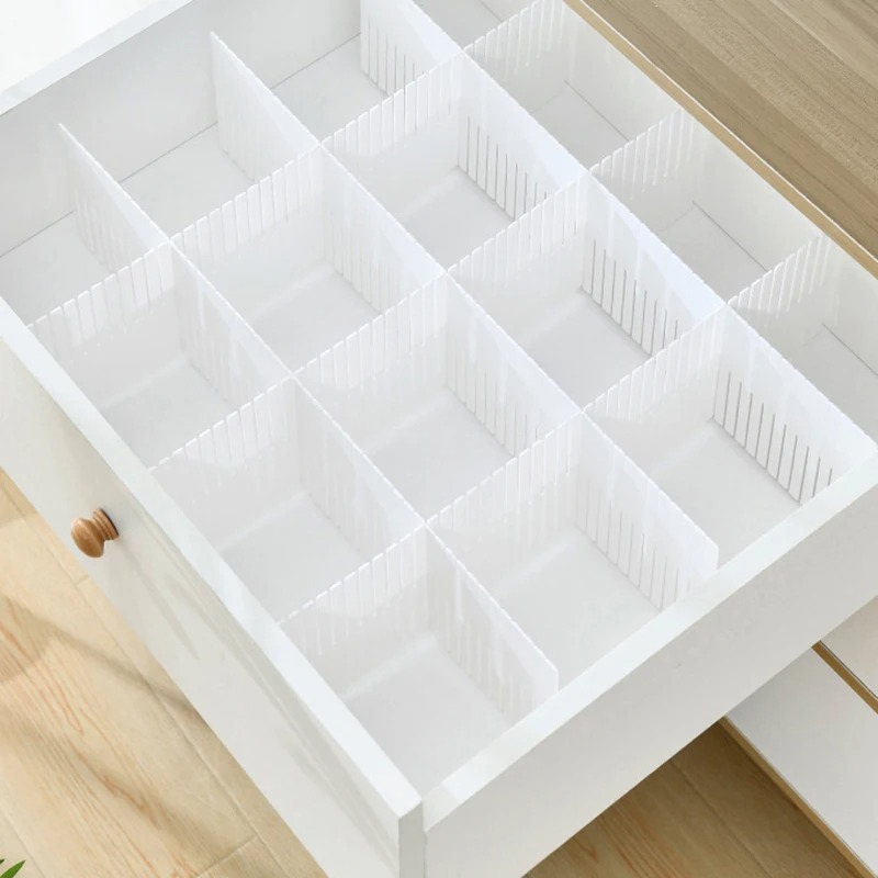 แผ่นกั้นลิ้นชักปรับได้ 4/8/12  - Sock Organizer Tray บทวิจารณ์และราคา