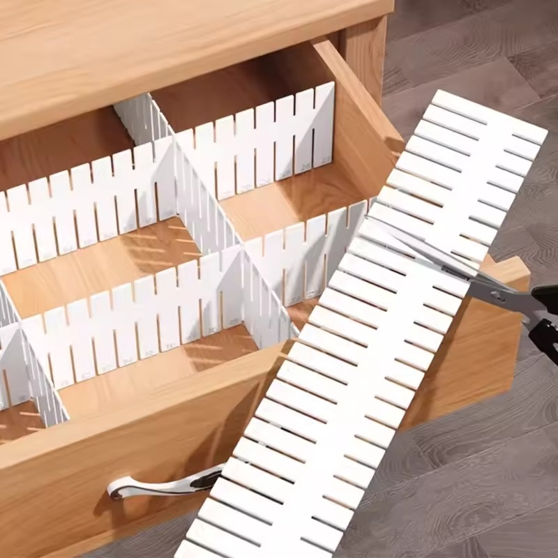 แผ่นกั้นลิ้นชักปรับได้ 4/8/12  - Sock Organizer Tray บทวิจารณ์และราคา