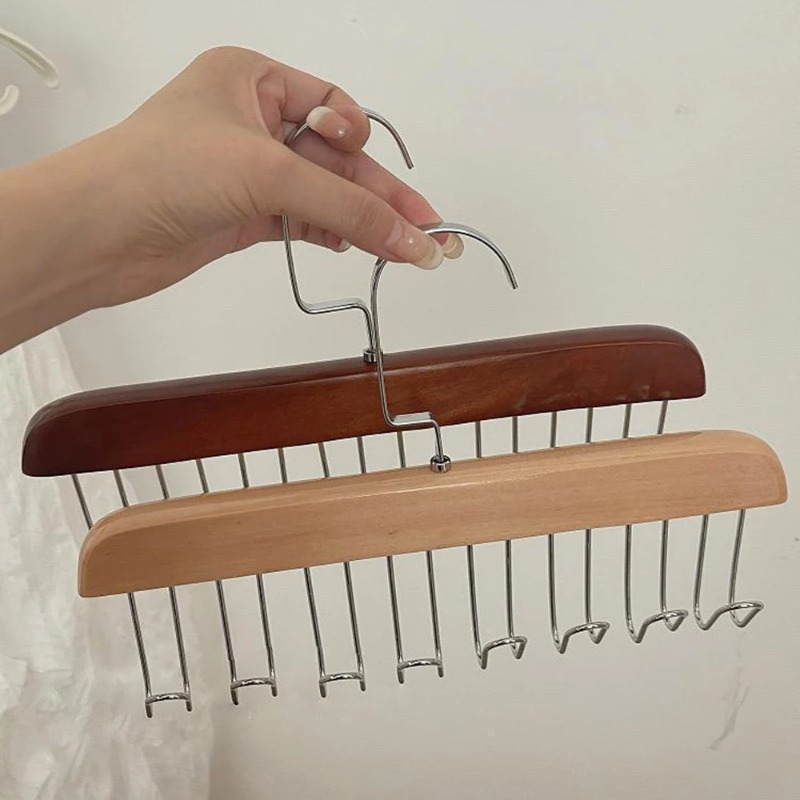 ไม้เนื้อแข็งแปดตะขอแขวนมัลติฟั - Sock Organizer Tray บทวิจารณ์และราคา