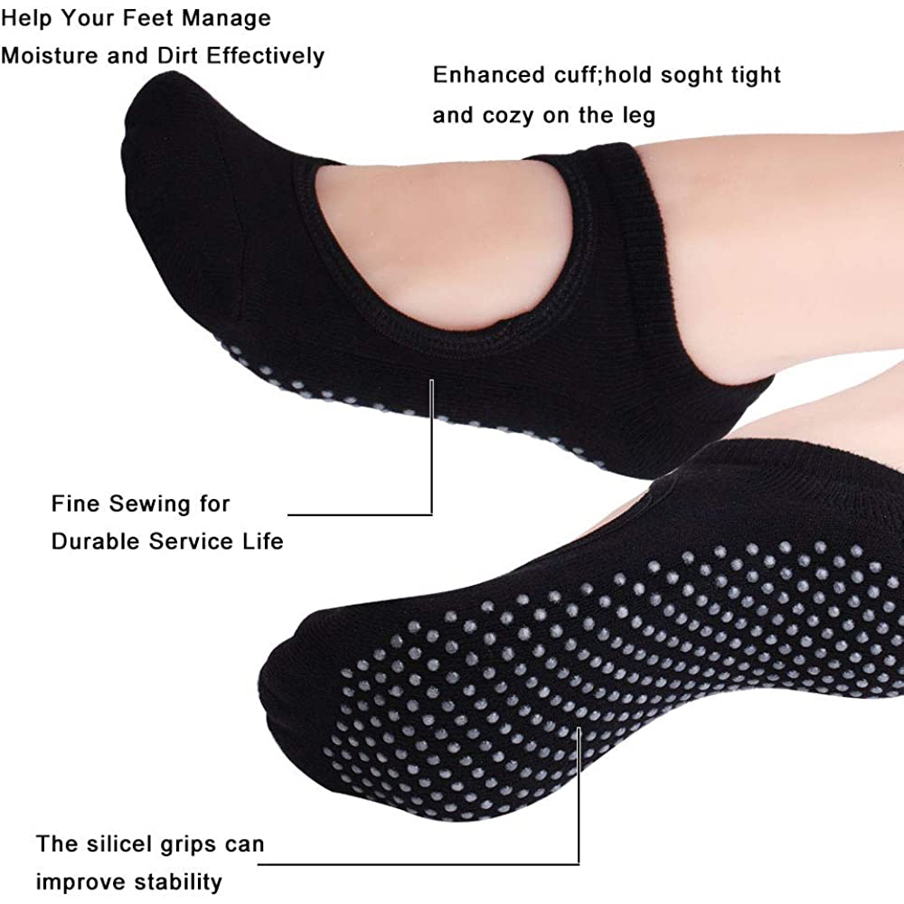Backless Non-SLIP ฟิตเนสพิลาทิ - No Show Sock Women บทวิจารณ์และราคา