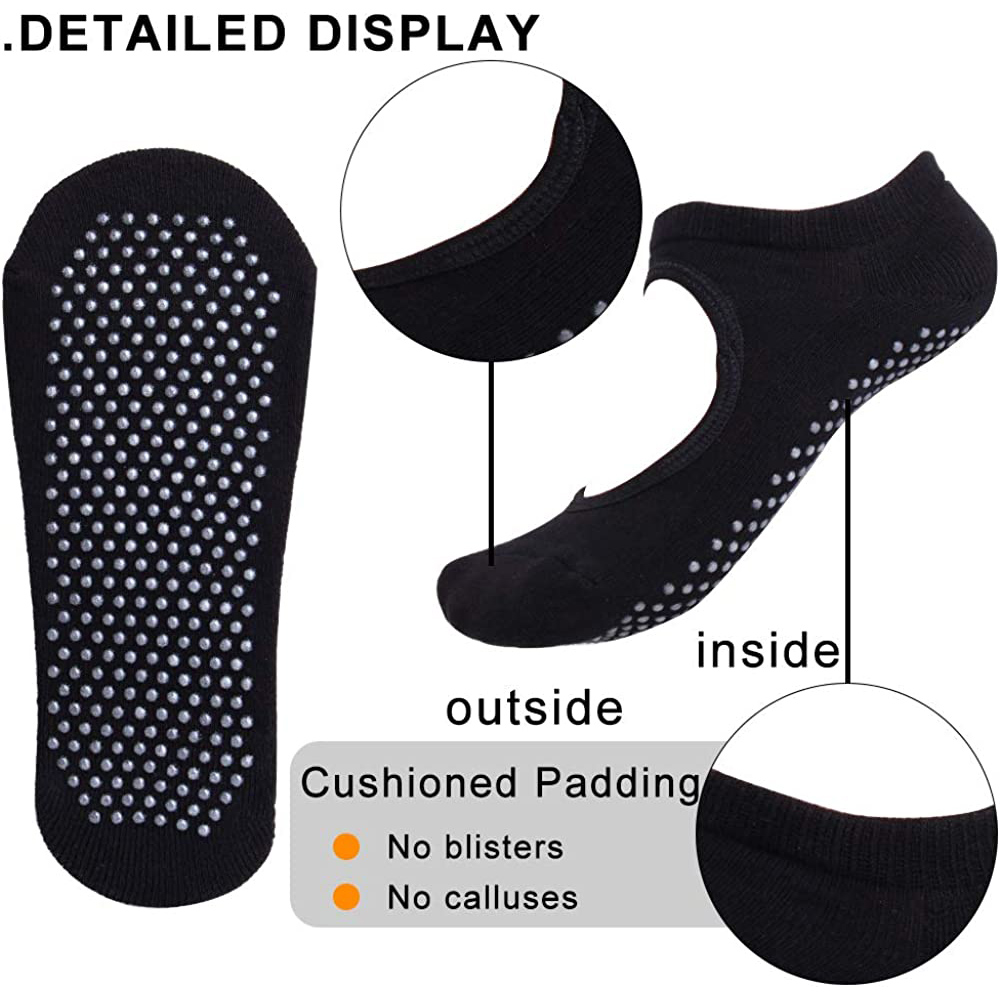 Backless Non-SLIP ฟิตเนสพิลาทิ - No Show Sock Women บทวิจารณ์และราคา