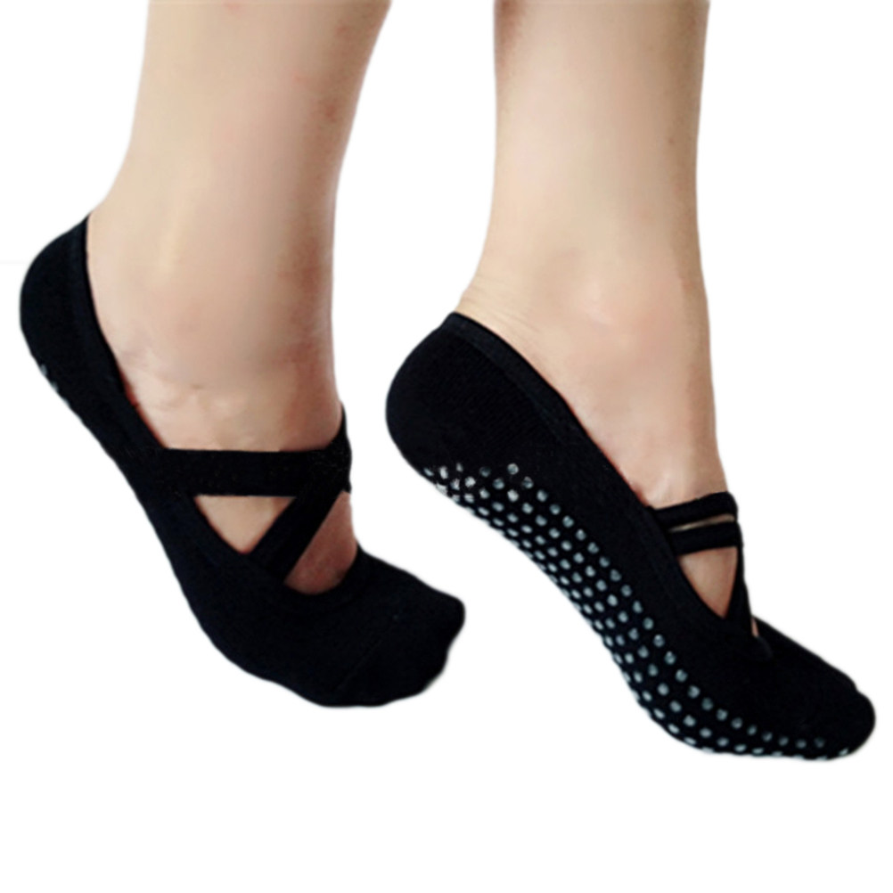 ถุงเท้าโยคะสำหรับผู้หญิง สีดำ  - Grip Sock Yoga บทวิจารณ์และราคา