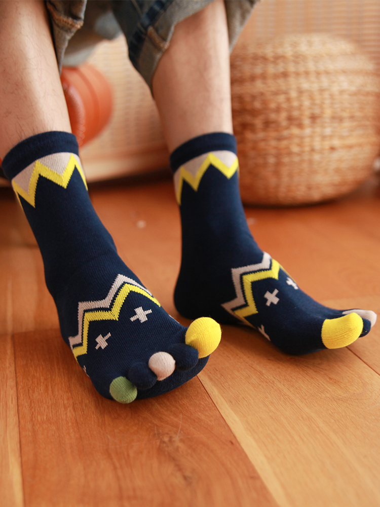 ถุงเท้าผ้าฝ้ายแท้ 5 คู่ สี่ฤดู - Toe Sock Split บทวิจารณ์และราคา