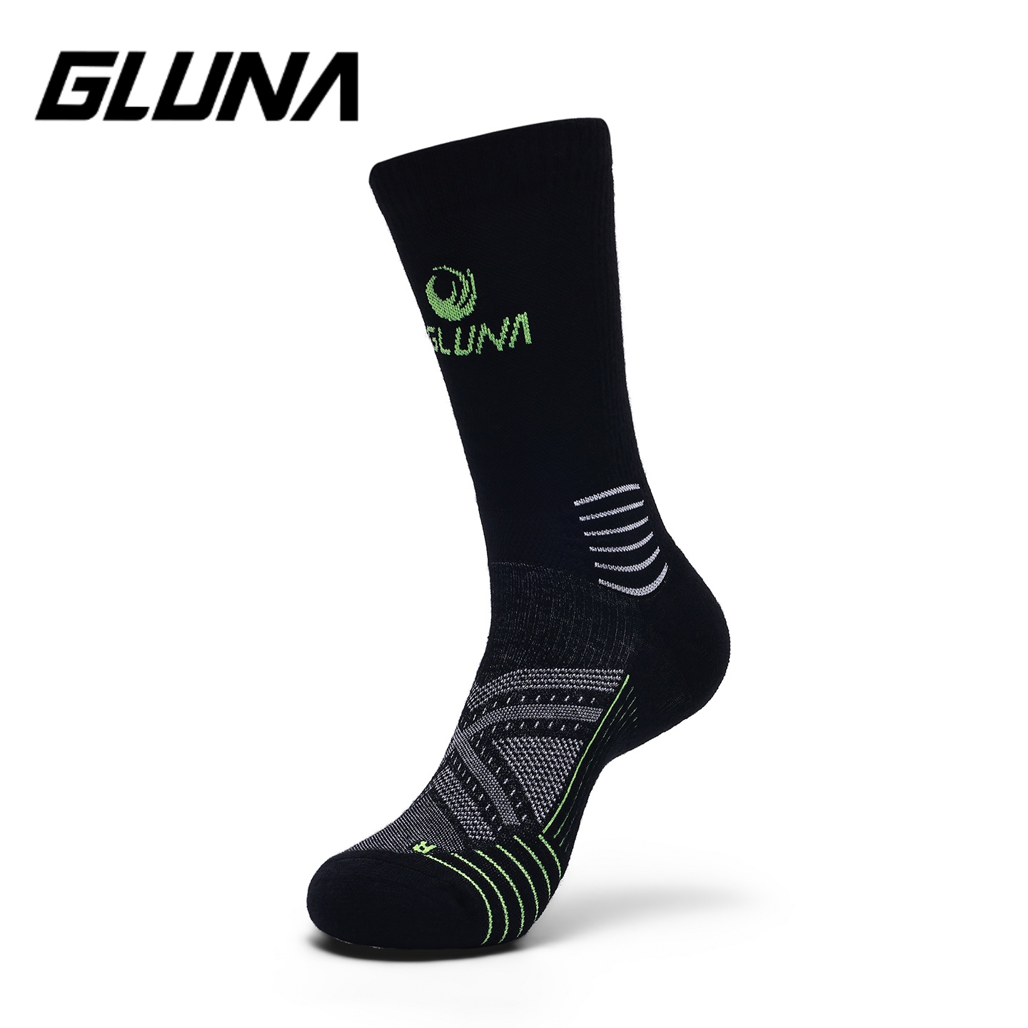 ถุงเท้ากีฬา GLUNA สำหรับเดินป่ - Wool Hiking Sock บทวิจารณ์และราคา