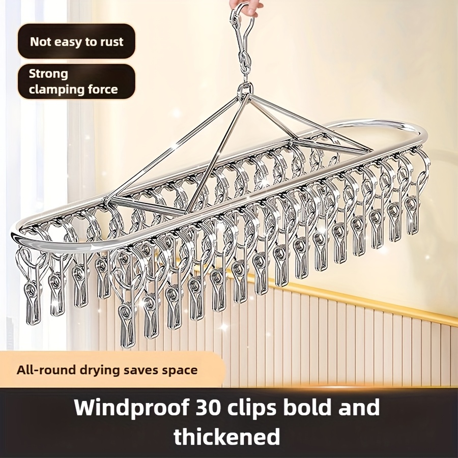10/20/30 คลิปWindproofสแตนเลสถ - Sock Organizer Tray บทวิจารณ์และราคา